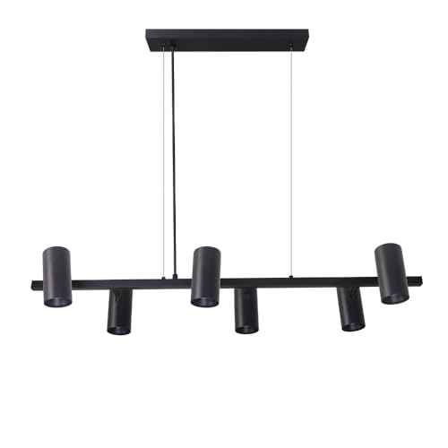 ENOVALITE Moderne Pendelleuchte mit verstellbaren Spots, 6-flammig, GU10 Fassung, Aluminium, schwarz - Hängelampe Esszimmer Wohnzimmer ENOVALITE Moderne Pendelleuchte mit verstellbaren Spots, 6-flammig, GU10 Fassung, Aluminium, schwarz - Hängelampe Esszimmer Wohnzimmer von ENOVALITE