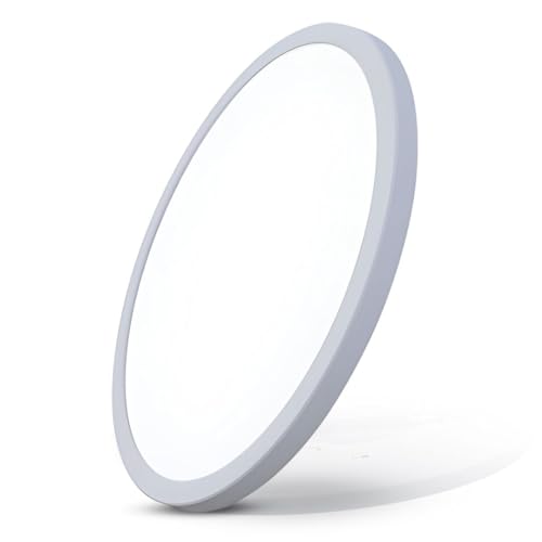 ENOVALITE Multitalent LED Deckenleuchte - Panel mit einstellbarem Lochmaß - 18W 1880lm - Einbau/Aufbau Aufputz - 3000K 4000K 6000K CCT einstellbar - rund Ø225x17mm von ENOVALITE