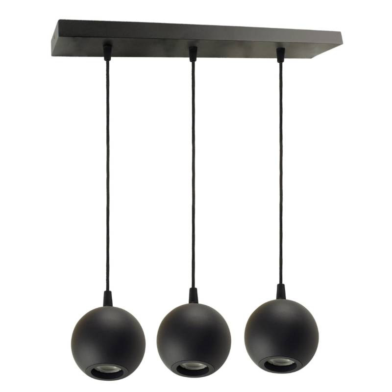 ENOVALITE Pendelleuchte GLOBE Schwarz Ø100mm Deckenleuchte GU10 Fassung 3-Flammig ENOVALITE Pendelleuchte GLOBE Schwarz Ø100mm Deckenleuchte GU10 Fassung 3-Flammig von ENOVALITE