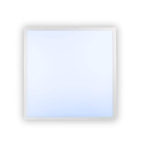 ENOVALITE LED Panel 62x62 cm - 36W 6000K Kaltweiß 3600lm flimmerfrei - flache Einbauleuchte für Rasterdecke - LED Deckenleuchte Rasterleuchte Paneele - mit 230V Marken-Netzteil - 620x620x0,9mm von ENOVALITE