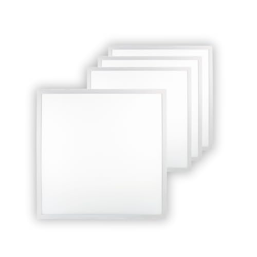 ENOVALITE 4x LED Panel 62x62 cm - 36W 4000K Neutralweiß 3600lm flimmerfrei - flache Einbauleuchte für Rasterdecke - LED Deckenleuchte Rasterleuchte Paneele - mit 230V Marken-Netzteil - 620x620x0,9mm von ENOVALITE