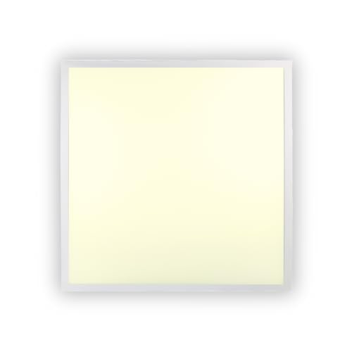 LED Panel, Deckenleuchte Büro, Rasterleuchte 62x62 cm, 36 W | 3600 lm | mit Marken-Netzteil | TÜV-geprüft | ENEC | LED Bürolampen für Rasterdecken (warmweiß, 1 Stück) von ENOVALITE