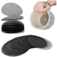 100 Stück 10 cm runde Fiberglas-Blumentopfmatten, schwarze Drainagematten, verhindern Erdverlust, atmungsaktive Bonsai-Topfmatten von ENOWELIR