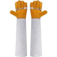 23,6 Zoll Leder-Arbeitshandschuhe für Haustiere, Anti-Biss-Handschuhe für Katzen, Hunde, Vögel, Schlangen, kratzfeste Mehrzweck-Polsterung von ENOWELIR