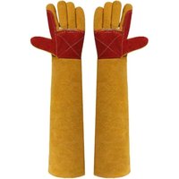 23,6 Zoll Leder-Arbeitshandschuhe für Haustiere, Anti-Biss-Handschuhe für Katzen, Hunde, Vögel, Schlangen, kratzfeste Mehrzweck-Polsterung von ENOWELIR