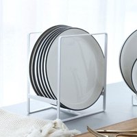 Abtropfgestell aus Metall, Tellerhalter, Schrankregal, Topfdeckelhalter, Schüsselhalter, Arbeitsplattenorganizer – Weiß Abtropfgestell aus Metall, Tellerhalter, Schrankregal, Topfdeckelhalter, Schüsselhalter, Arbeitsplattenorganizer – Weiß von ENOWELIR