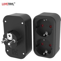 EU Power Travel 16A 250V AC 1 auf 2-Wege-französischer elektrischer Stecker-Konverter-Adapter BK EU Power Travel 16A 250V AC 1 auf 2-Wege-französischer elektrischer Stecker-Konverter-Adapter BK von ENOWELIR