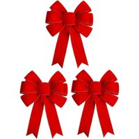 Große rote WeihnachtsschleifenSchleife für Kränze, Bäume, Außendekoration, Outdoor (12 x 14 Zoll) von ENOWELIR