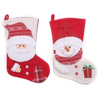 Niedliche rosa Weihnachtsstrümpfe, blaue Weihnachtsstrümpfe, Weihnachtsstrümpfe mit Weihnachtsmann und Schneemann, dekorative Strümpfe, von ENOWELIR