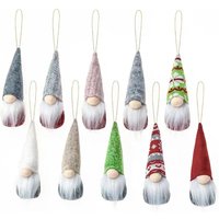Set mit 10 Weihnachtswichteln zum Aufhängen, handgefertigte schwedische Plüschdekorationen, für Zuhause und die Feiertage Set mit 10 Weihnachtswichteln zum Aufhängen, handgefertigte schwedische Plüschdekorationen, für Zuhause und die Feiertage von ENOWELIR