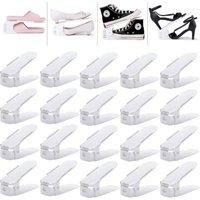 Set mit 20 verstellbaren Schuhboxen, spart 50 % Platz, zweistöckiges Schuhregal für mehr Ordnung im Kleiderschrank von ENOWELIR