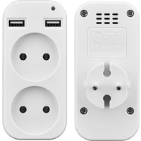 Smart Power Timer-Steckdose, europäische USB-Steckdose, 2-Positionen-Konvertierungssteckdose, Dual-USB-Verlängerungssteckdose, geeignet für Zuhause Smart Power Timer-Steckdose, europäische USB-Steckdose, 2-Positionen-Konvertierungssteckdose, Dual-USB-Verlängerungssteckdose, geeignet für Zuhause von ENOWELIR
