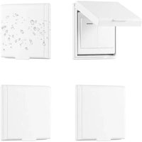 Stück selbstklebende Wandschalterabdeckung, Typ 86, umkehrbare, wasserdichte Steckdosenabdeckung, weiß von ENOWELIR