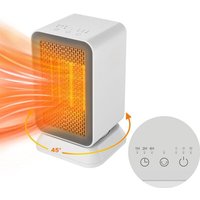 Tragbarer Heizstrahler mit 3 Modi, 1000 W, leiser, tragbarer, energiesparender 45°-PTC-Keramikheizer mit Timer und automatischer Abschaltung für Tragbarer Heizstrahler mit 3 Modi, 1000 W, leiser, tragbarer, energiesparender 45°-PTC-Keramikheizer mit Timer und automatischer Abschaltung für von ENOWELIR