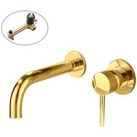 Verdeckter Einhebel-Badezimmerhahn zur Wandmontage - Gold Verdeckter Einhebel-Badezimmerhahn zur Wandmontage - Gold von ENOWELIR