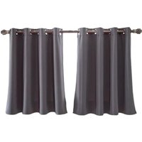 Vorhänge - GARDINEN - 90 x 74 cm - Verdunkelung - Dunkelgrau - Innen von ENOWELIR