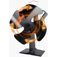 Wärmebetriebener Kaminventilator mit 4 Flügeln für den heimischen Holzofen, Warmluftzirkulation, effiziente Kraftstoffeinsparung Wärmebetriebener Kaminventilator mit 4 Flügeln für den heimischen Holzofen, Warmluftzirkulation, effiziente Kraftstoffeinsparung von ENOWELIR