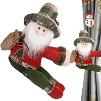 Weihnachtliche Gardinenhalter mit Schnallen Weihnachtsmann/Schneemann/Elch-Motive Gardinenhalter mit Cartoon-Motiven für Wohnzimmer, Schlafzimmer und von ENOWELIR