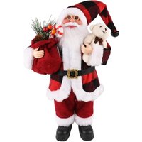 Weihnachtsmann-Ornament, stehende Weihnachtsmannfigur aus Kunststoff, realistische Weihnachtsmann-Figur, stehende Weihnachtsmannpuppe, von ENOWELIR