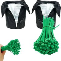 Winter-Pflanztöpfe (2er-Pack) -45°C Frostschutz mit Reißverschluss für Sträucher, Balkone, Gärten & Terrassen - Schwarz (mit grünen Bändern (3,6 mm von ENOWELIR