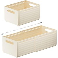 Zusammenklappbare Aufbewahrungsboxen, 1 Packung erweiterbare Kunststoffboxen zur Organisation, verstellbar von 28 bis 48 cm, Schubladeneinsätze für Zusammenklappbare Aufbewahrungsboxen, 1 Packung erweiterbare Kunststoffboxen zur Organisation, verstellbar von 28 bis 48 cm, Schubladeneinsätze für von ENOWELIR
