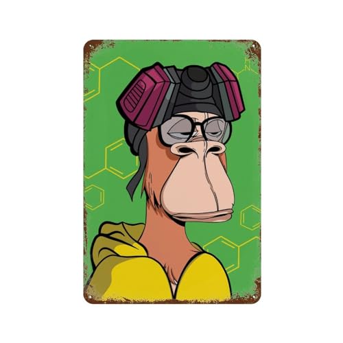 Blechschild mit Aufschrift "Bored Ape" im Vintage-Stil, Metallschild für Bar, Pub, Zuhause, Kaffee, Männerhöhle, Wanddekoration Blechschild mit Aufschrift "Bored Ape" im Vintage-Stil, Metallschild für Bar, Pub, Zuhause, Kaffee, Männerhöhle, Wanddekoration von ENQIAOLIU