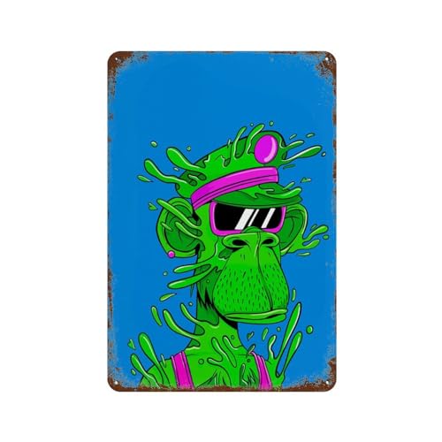 Blechschild mit Aufschrift "Bored Ape" im Vintage-Stil, Metallschild für Bar, Pub, Zuhause, Kaffee, Männerhöhle, Wanddekoration Blechschild mit Aufschrift "Bored Ape" im Vintage-Stil, Metallschild für Bar, Pub, Zuhause, Kaffee, Männerhöhle, Wanddekoration von ENQIAOLIU