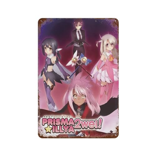 Fate Kaleid Liner Prisma Illya Poster Blechschild Vintage Stil Metallschild für Bar Pub Zuhause Kaffee Mann Höhle Wanddekoration von ENQIAOLIU