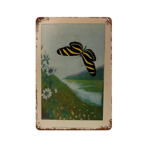 Zebra Longwing Schmetterling Blechschild Vintage Metall Pub Club Cafe Bar Home Wandkunst Dekoration Poster Retro Zebra Longwing Schmetterling Blechschild Vintage Metall Pub Club Cafe Bar Home Wandkunst Dekoration Poster Retro von ENQIAOLIU