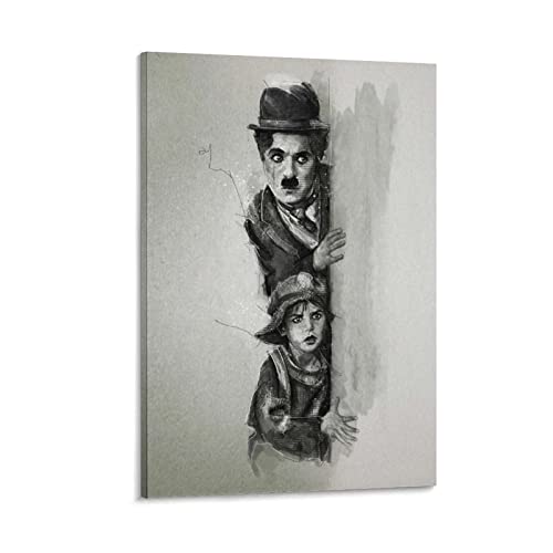 ENQIAOZHANG Bild Auf Leinwand 50x70cm Film The Kid (1921) John e Charlie Chaplin 1 Poster di arredamento per camera da letto di famiglia moderna Senza Cornice von ENQIAOZHANG