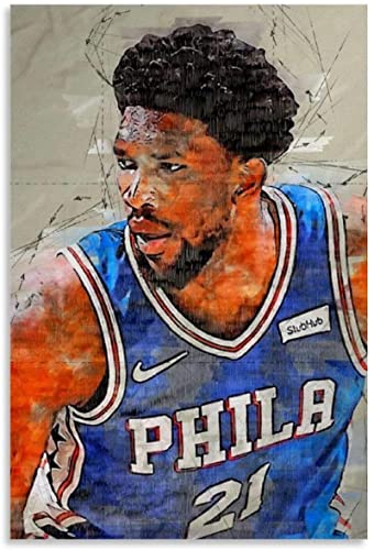 ENQIAOZHANG Bilder Wohnzimmer Modern 50x70cm Sport giocatore di basket Joel Embiid poster decorazione soggiorno camera da letto pittura Senza Cornice ENQIAOZHANG Bilder Wohnzimmer Modern 50x70cm Sport giocatore di basket Joel Embiid poster decorazione soggiorno camera da letto pittura Senza Cornice von ENQIAOZHANG