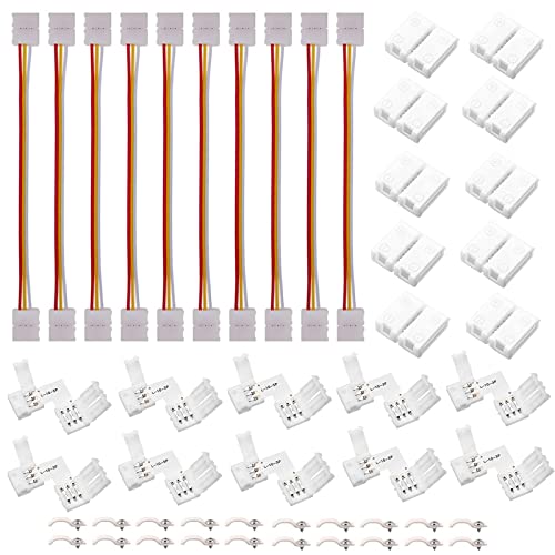 3-poliges RGB-LED-Streifen-Verbindungs-Set enthält,LED-Streifen-Jumper, L-förmige Stecker, 10 x lückenlose Stecker, LED-Streifen-Clips für 10 mm 5050 WS2812B WS2812 WS2811 LED-Streifen-Licht 3-poliges RGB-LED-Streifen-Verbindungs-Set enthält,LED-Streifen-Jumper, L-förmige Stecker, 10 x lückenlose Stecker, LED-Streifen-Clips für 10 mm 5050 WS2812B WS2812 WS2811 LED-Streifen-Licht von ENQIMAOYI
