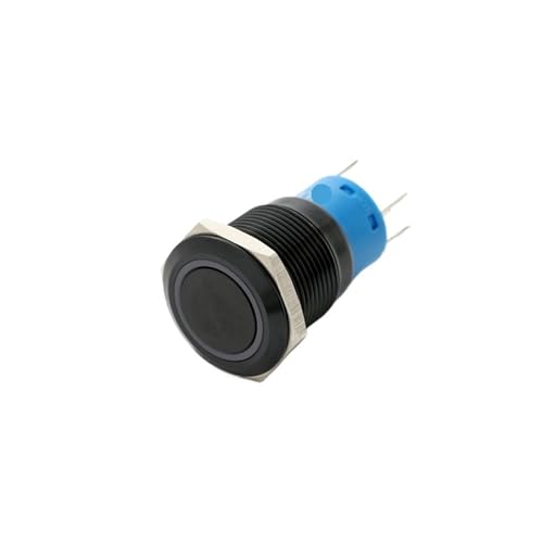 1 STÜCK 19 mm 1NO1NC Momentary oder selbstsichernder Drucktastenschalter(Black,1NO1NC_OTHER) von ENRHQENK