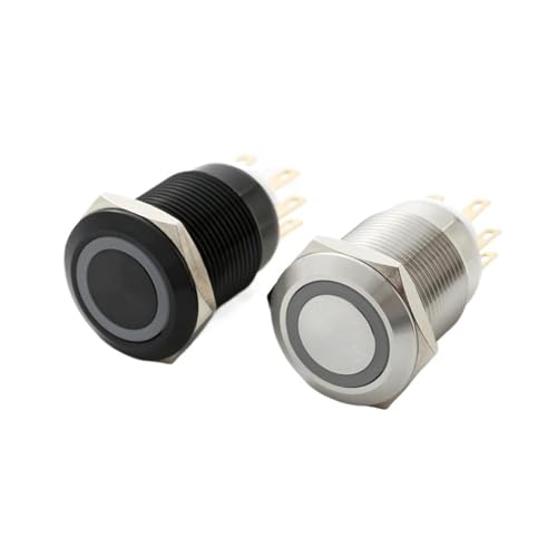 1 STÜCK 19 mm Moment- oder Rastdruckschalter,(WHITE,LATCHING_24V) von ENRHQENK