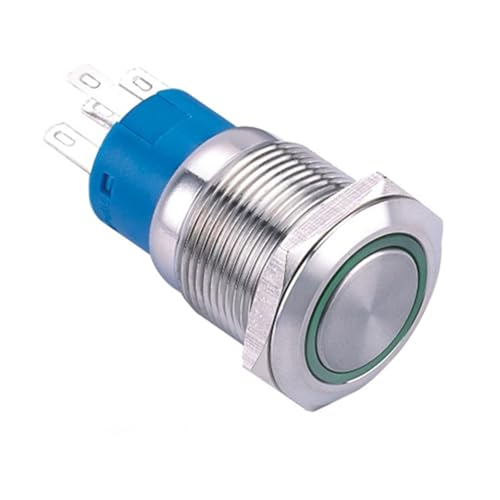 1 STÜCK 19 mm Momentary-Sperrtaste 12 V 1NO1NC oder 2NO2NC(WHITE,(2NO2NC)_24V) von ENRHQENK