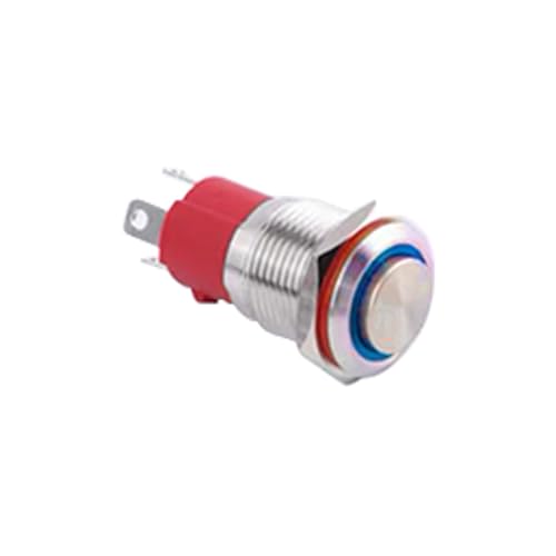 1 STÜCK 22 mm (konvex) 10 A IP67 Metall-Druckknopfschalter(22Mm(BLUE),NONE WIRE_3V-6V) von ENRHQENK