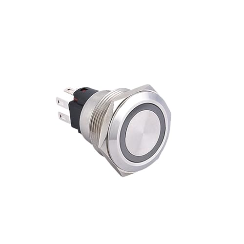 1 STÜCKE 19mm 22mm Edelstahl 1NO1NC Momentary Lock Druckschalter(22MM_MOMENTARY_24V) von ENRHQENK