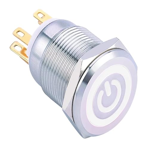1 STÜCKE 19mm Druckschalter WEIß 6 V-220 V(LATCHING_220V) von ENRHQENK