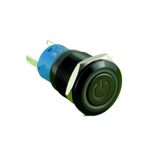 1 STÜCKE 19mm schwarz momentary push button 6V/12/24/220/48/36/5(MOMENTARY_1NO1NC_220V) von ENRHQENK