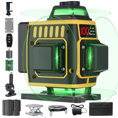 Kreuzlinienlaser Grün 16 Linien,4 x 360 °Laser Wasserwaage Selbstnivellierend,16 Rotationslaser mit LED Digitalanzeige,Linienlaser kreuzlaser Baulaser für Innenbereich 2 Akkuse,Einstellbare Helligkei Kreuzlinienlaser Grün 16 Linien,4 x 360 °Laser Wasserwaage Selbstnivellierend,16 Rotationslaser mit LED Digitalanzeige,Linienlaser kreuzlaser Baulaser für Innenbereich 2 Akkuse,Einstellbare Helligkei von ENRIPRT