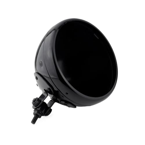 ENSAJRD Motorrad Scheinwerfergrill Universal Motorrad Unten Montieren 7 "Scheinwerfer Scheinwerfer Licht Abdeckung Eimer Gehäuse Für Custom 7 Zoll Leuchtturm Shell Scheinwerfergitter(Zwart) von ENSAJRD