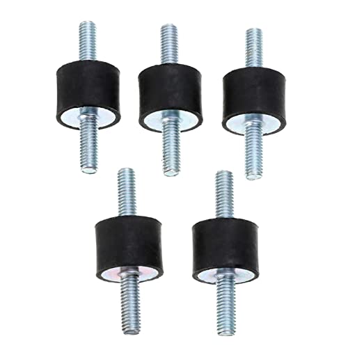 Gummi Shock Pad， Gummi-Abstandshalter 5 Stück M6 Gummis, Doppelschrauben-Spulenisolatoren 15 x 20 mm for Luftkompressoren, Wasserpumpen, stoßdämpfend von ENSDIEPLS