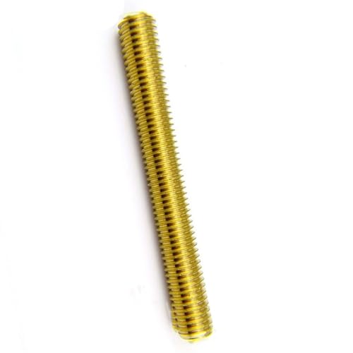Stange mit Vollgewinde, 1 Stück Gewindesteigung M6 M8 M10 M12 M14 Messing Gewindezahnstreifen Bolzen 30mm bis 500mm Länge Kupfer Vollgewinde Schraubstange Wellenmutter(M12 90mm) von ENSDIEPLS
