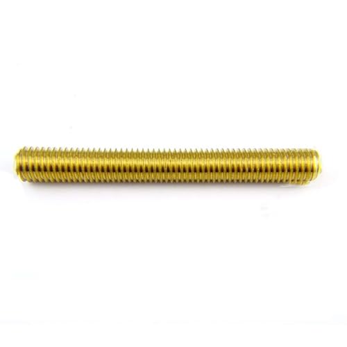 Stange mit Vollgewinde, Gewindebolzen aus Messing mit Gewindesteigung M10 M12 M14 M16 M18 M20 Kupfer-Vollgewinde-Schraubenstange 30 mm bis 500 mm Länge Wellenmutter (1 Stück)(M16 60mm) von ENSDIEPLS