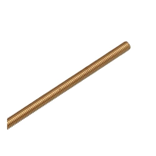 Stange mit Vollgewinde, M2 M2,5 M3 M4 M5 M6 M8 M10 M12 Messing-Beschlagschraube, verschiedene Längen 100 mm 150 mm 200 mm 250 mm (2 Stück)(M6x150mm) von ENSDIEPLS