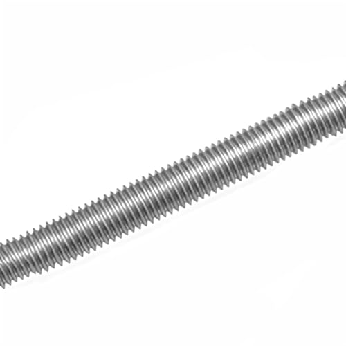 Stange mit Vollgewinde, Schraubensteigung Vollgewinde-Schraubenbolzenstange M3 M4 M5 M6 M8 M10 M12 M14 M16 M18 M20 Gewindezahnstreifen aus Edelstahl 304, Schraubenwellenmutter (1 Stück)(M6 90mm) von ENSDIEPLS