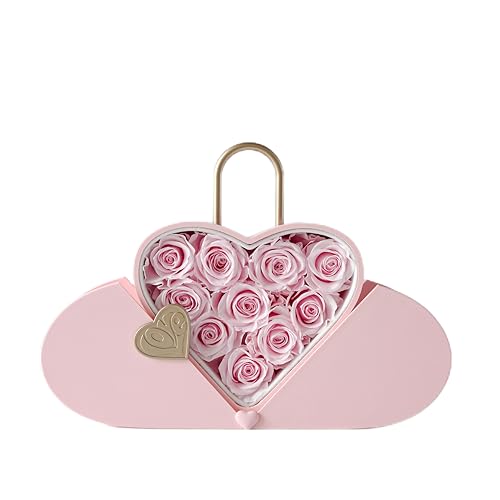 ENSES LOYUFE 10 Stück vorgespannte Rosen in einer herzförmigen Schlossbox, ein Muss für Valentinstag, geeignet für verschiedene Feiertagshifte, eine digitale Blumenkaste, die Segensvideos hinzufügen ENSES LOYUFE 10 Stück vorgespannte Rosen in einer herzförmigen Schlossbox, ein Muss für Valentinstag, geeignet für verschiedene Feiertagshifte, eine digitale Blumenkaste, die Segensvideos hinzufügen von ENSES LOYUFE