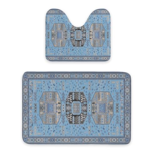 ENSFTF Bathroom Rugs Classic Bohemian Style Toilet Rugs U Shaped Set 2 Piece Extra Soft Flannel Contour Toilet Mats Absorbent Washable Mats 16"x20" and 24"*36" ENSFTF Bathroom Rugs Classic Bohemian Style Toilet Rugs U Shaped Set 2 Piece Extra Soft Flannel Contour Toilet Mats Absorbent Washable Mats 16"x20" and 24"*36" von ENSFTF