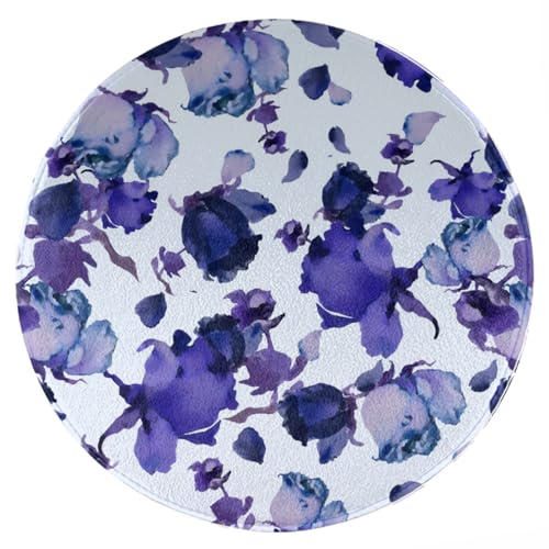ENSFTF Living Room Rug Rose Pattern Round Modern Short Pile Extra Soft Easy Care Rug for Bedroom, Kitchen and Dining Room Size: 150 cm von ENSFTF