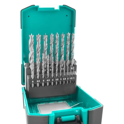 ENT 09219 19-tlg. HSS-G Holzbohrer-Set - 1-10 mm - in 0,5mm Schritten von ENT European Norm Tools